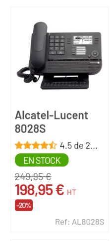 Main image of Vente des téléphones fixes Alcatel Lucent 8028S