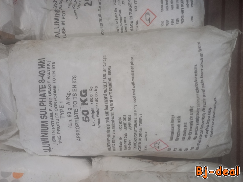 Image principale de Sulfate d'aluminium pour purification d'eau