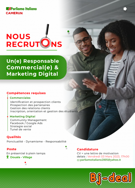 Image principale de Responsable commerciale et Marketing Digital