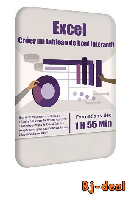Image principale de Excel - Creer un tableau de bord interactif -2h