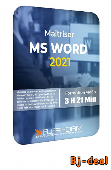 Image principale de Elephorm - Maîtriser Word 2021 - 3h 21m