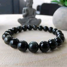 Main image of Bracelet en Obsidienne noire
