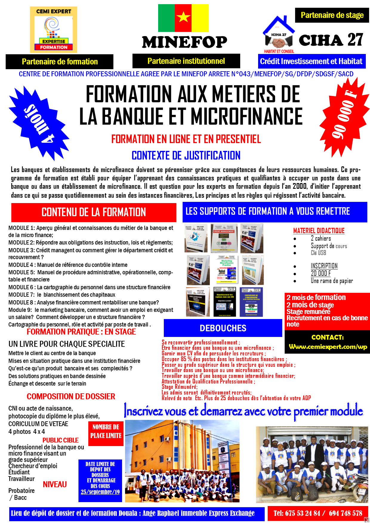 Main image of Postes de travail dans les Banques et les Microfinances à  Douala