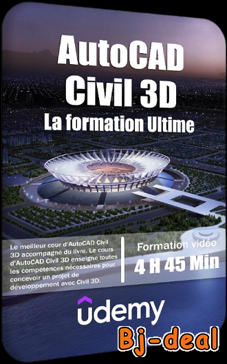 Image principale de AutoCAD Civil 3D La formation Ultime - 4H45 -11Gb