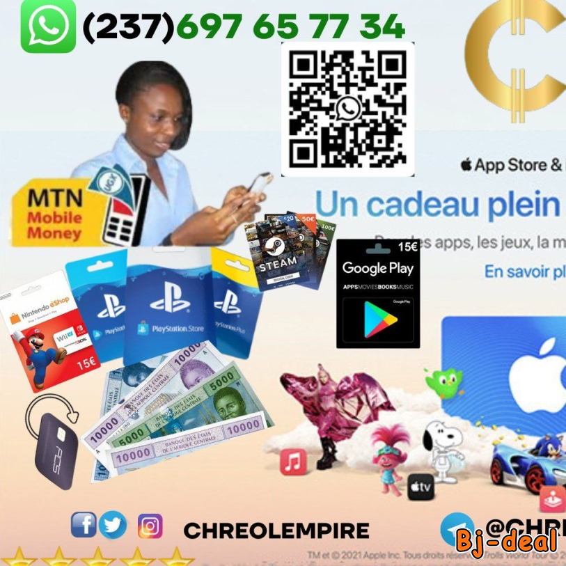 Main image of Cartes Cadeaux Itunes Google Playstation PSN
