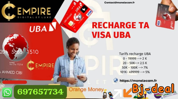 Main image of Recharge carte UBA Achat  coupons TRANSCASH PCS