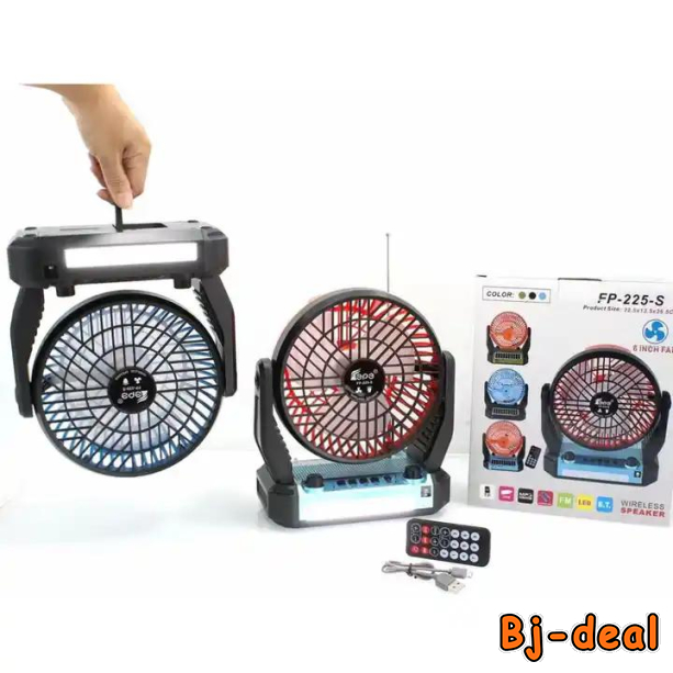 Image principale de VENTILATEUR RECHARGEABLE AVEC RADIO