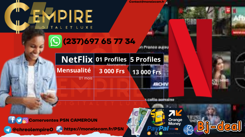 Image principale de Achete ton profil netflix chreol empire