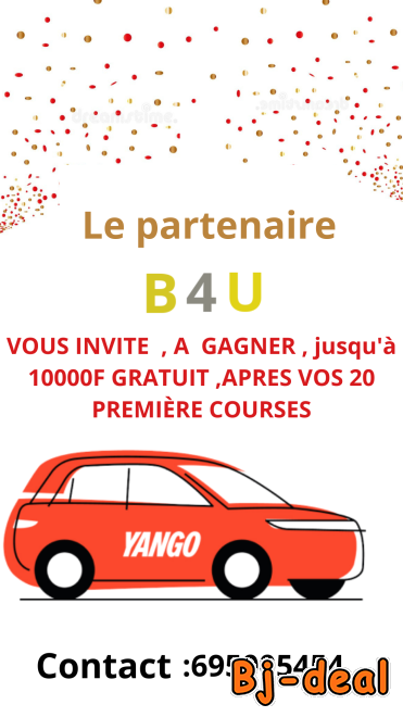 Image principale de Inscrivez vous chez nous et gagnez 10000f gratuit