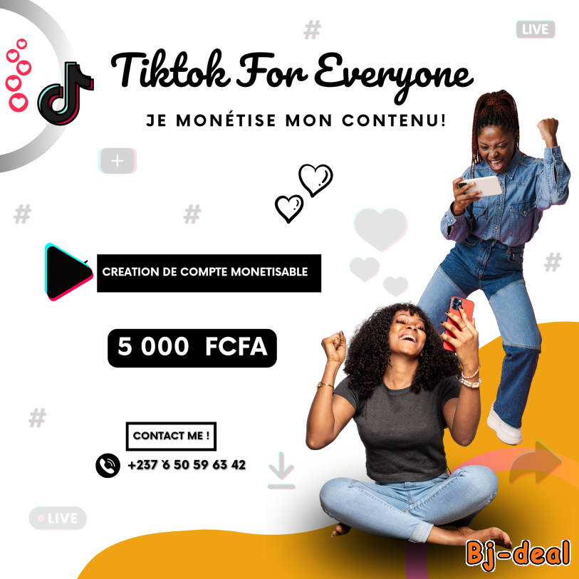 Image principale de Création Compte tiktok monetisable