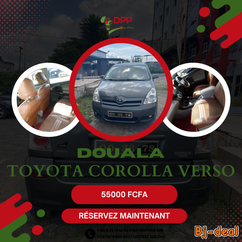 Image principale de Location voiture TOYOTA COROLLA VERSO