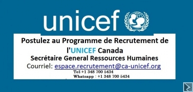 Main image of PROGRAMME DE RECRUTEMENT UNICEF
