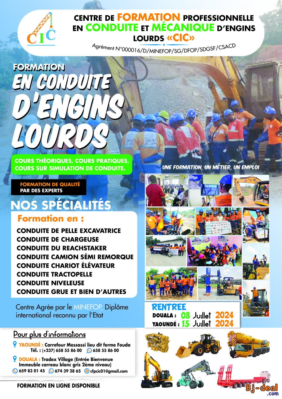 Main image of Formation en conduite et mécanique d&amp;#039;engins lourds au CFP-CIC