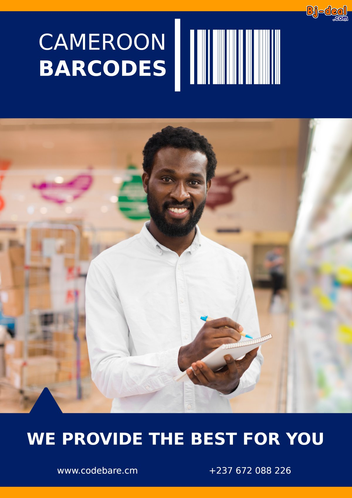 Image principale de Cameroon Barcodes fournisseur de codes à barres légaux et authentiques