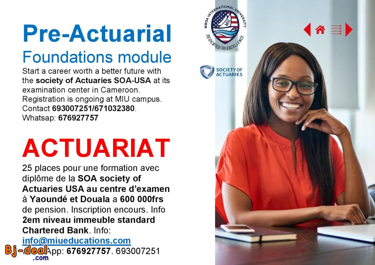 Main image of Formation de 25 Etudiant en Actuariat SOA-USA