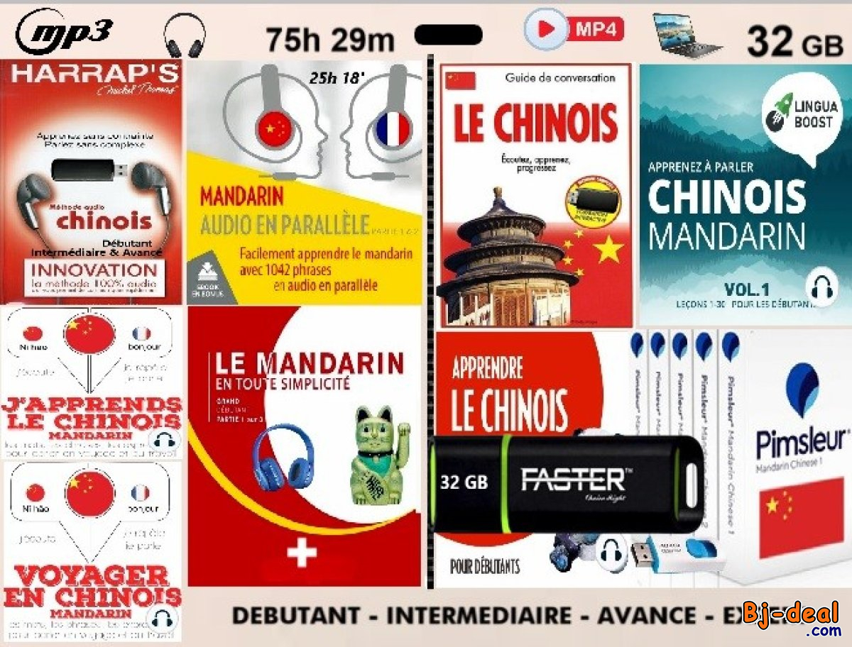 Image principale de Clé USB 32 Gb - Faster - Pack cours de Chinois mandarin  +de 75 heures