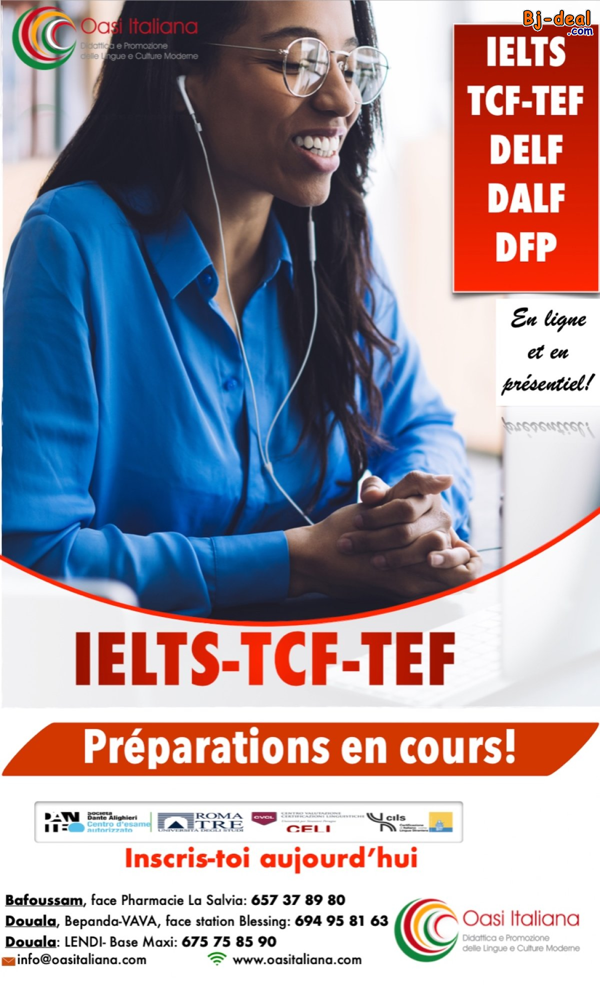 Image principale de COURS DE PRÉPARATION AU TCF TEF IELTS