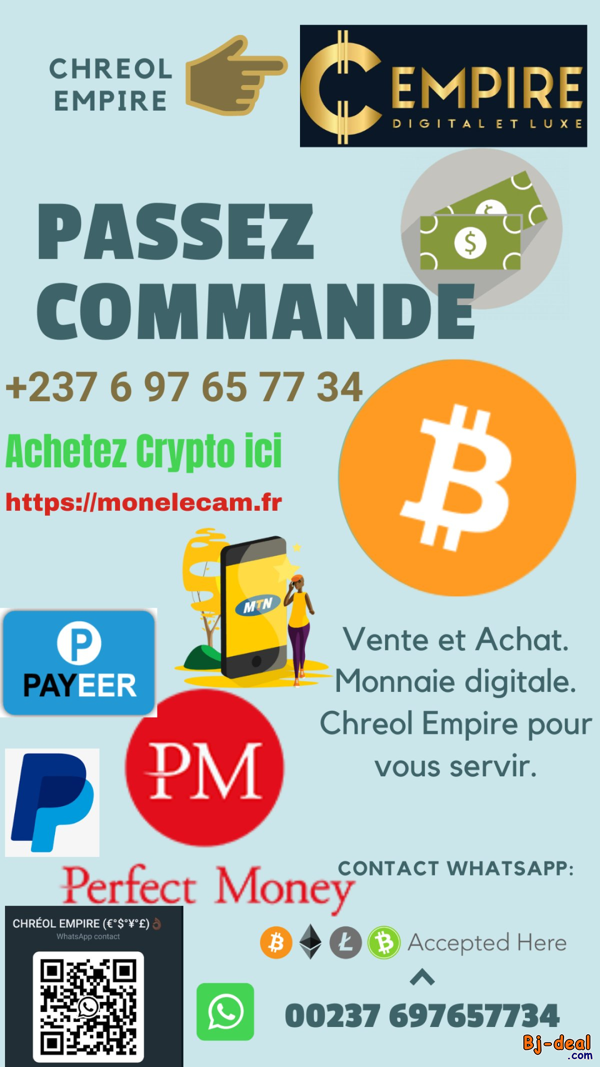 Main image of Achetez Vendez Changer Rechargez crypto PERFECTMONEY chez Chreol Empire