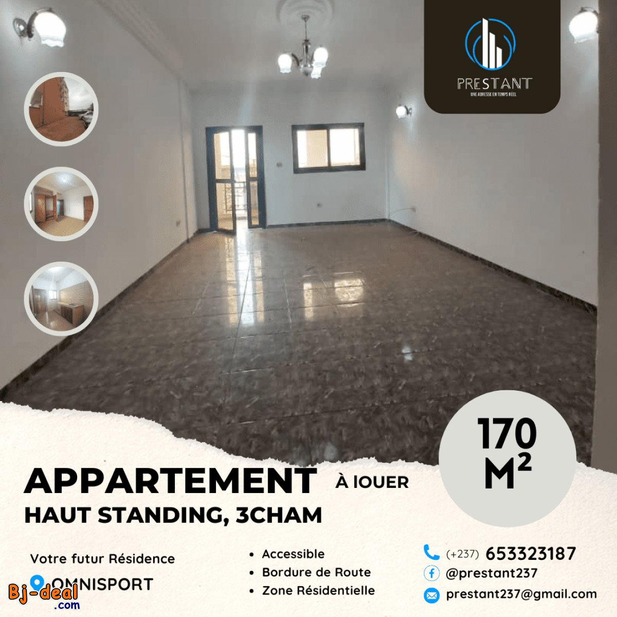 Image principale — Vaste Appartement Haut Standing 3Cham de 170m² à Omnisport