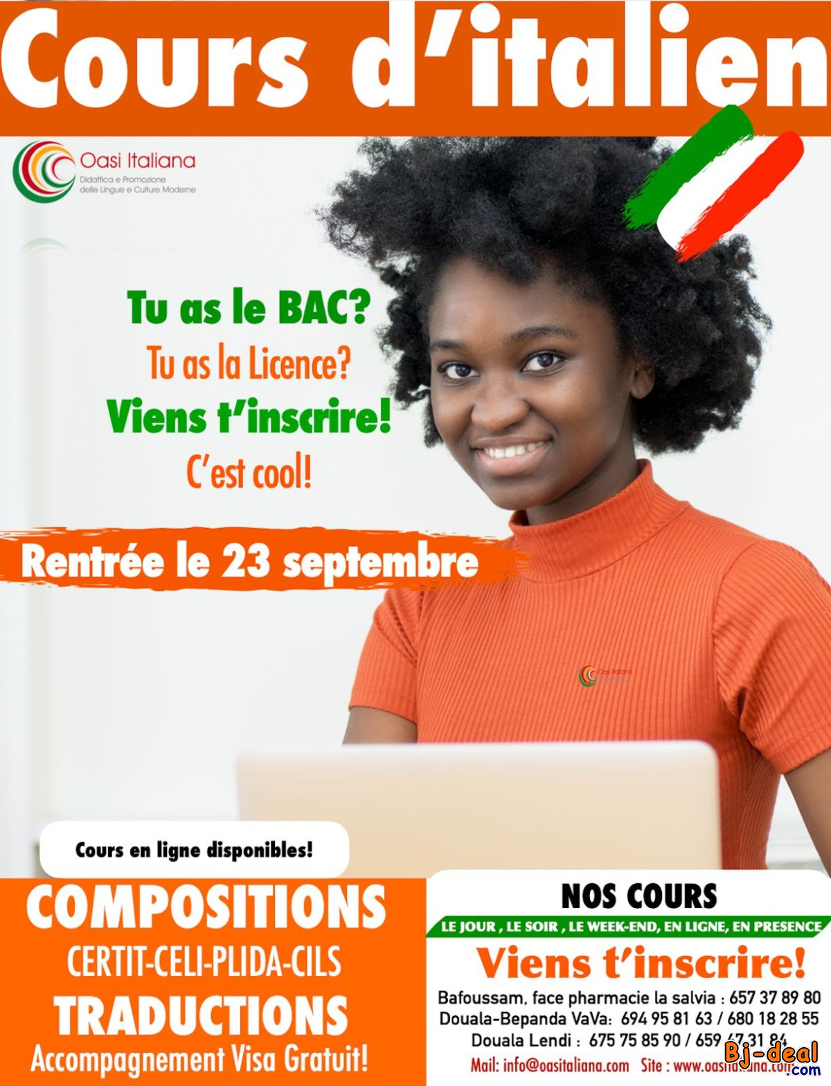 Main image of BACCALAURÉAT ET LICENCE COURS D&amp;#039;ITALIEN DISPONIBLES