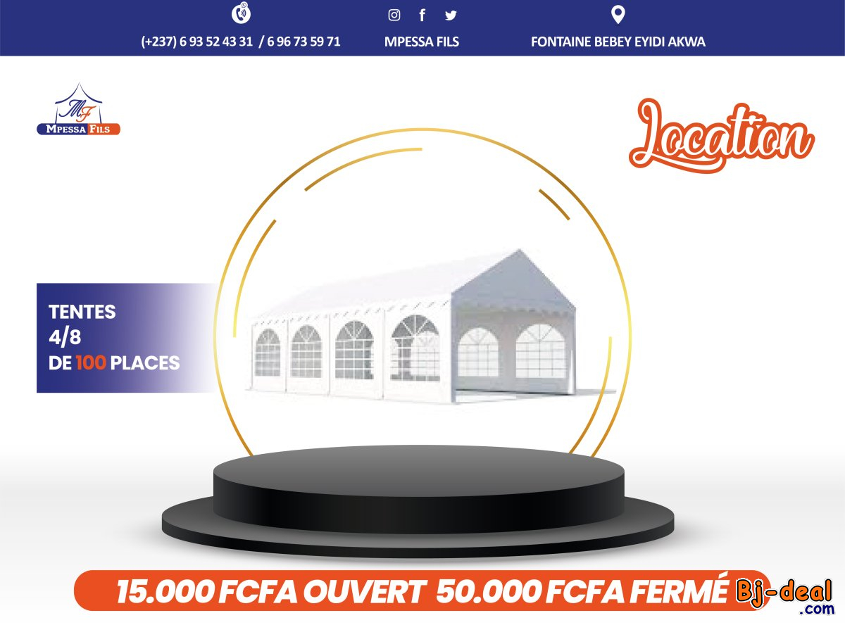 Main image of Location tentes de 32 mètres carrés