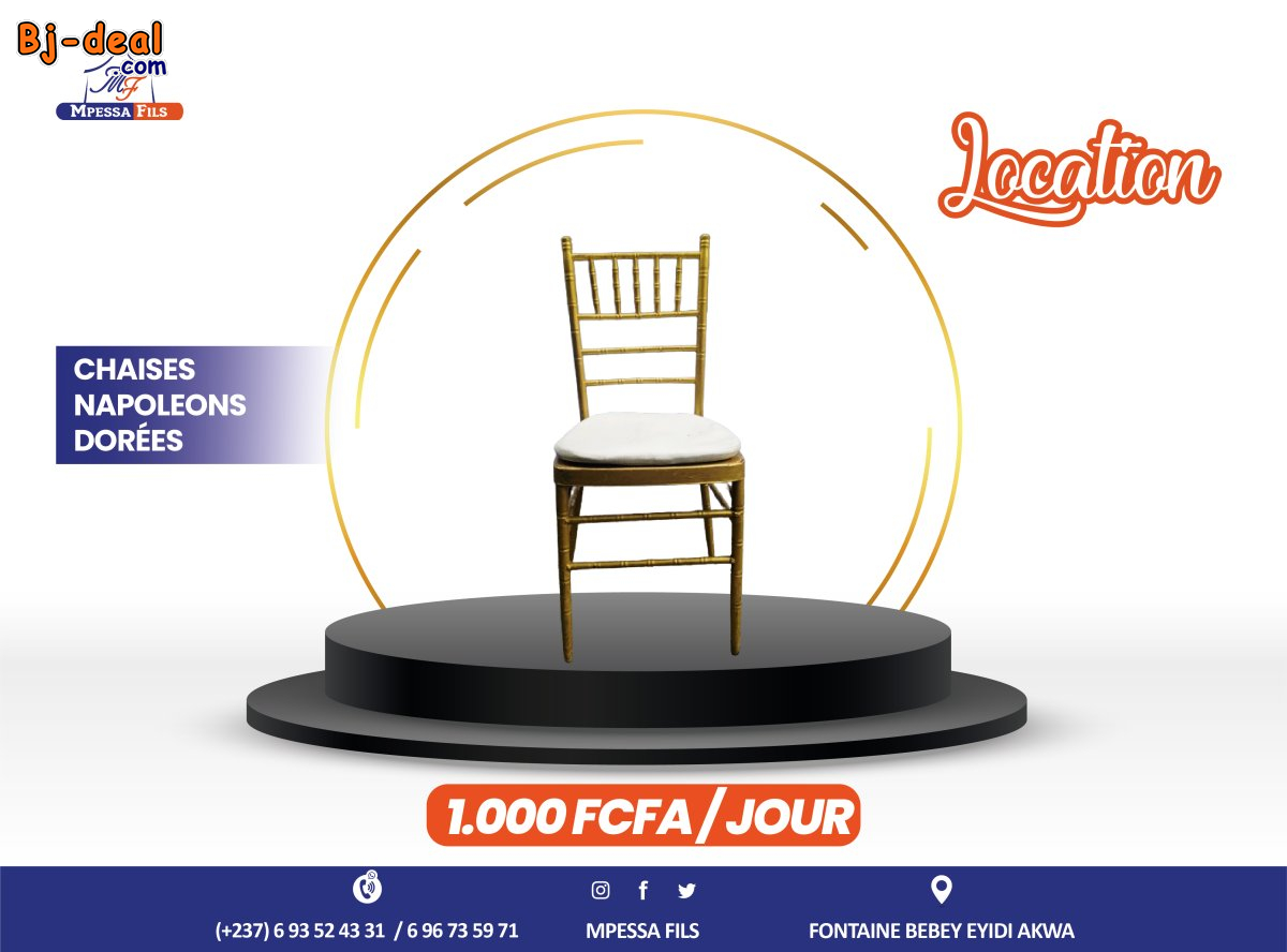 Main image of Location de chaises napoléons dorés