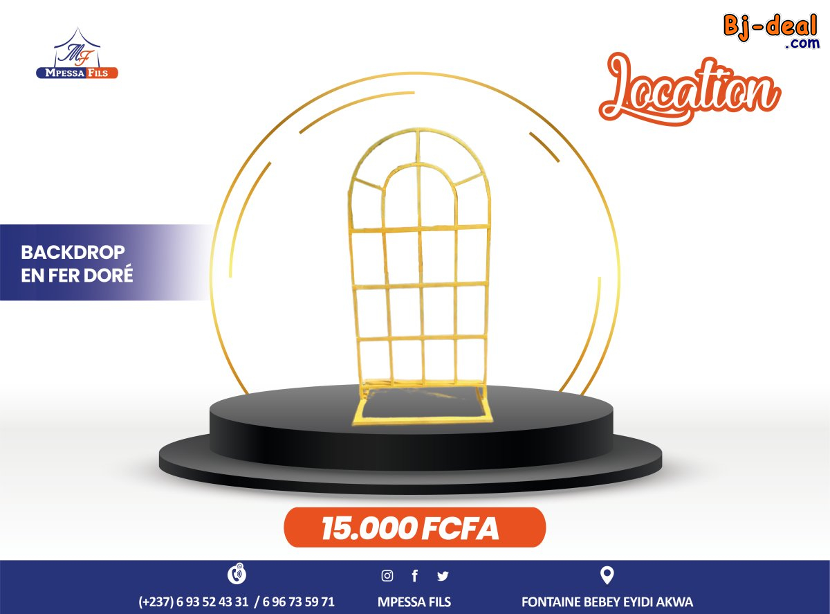 Main image of Location backdrop en fer doré