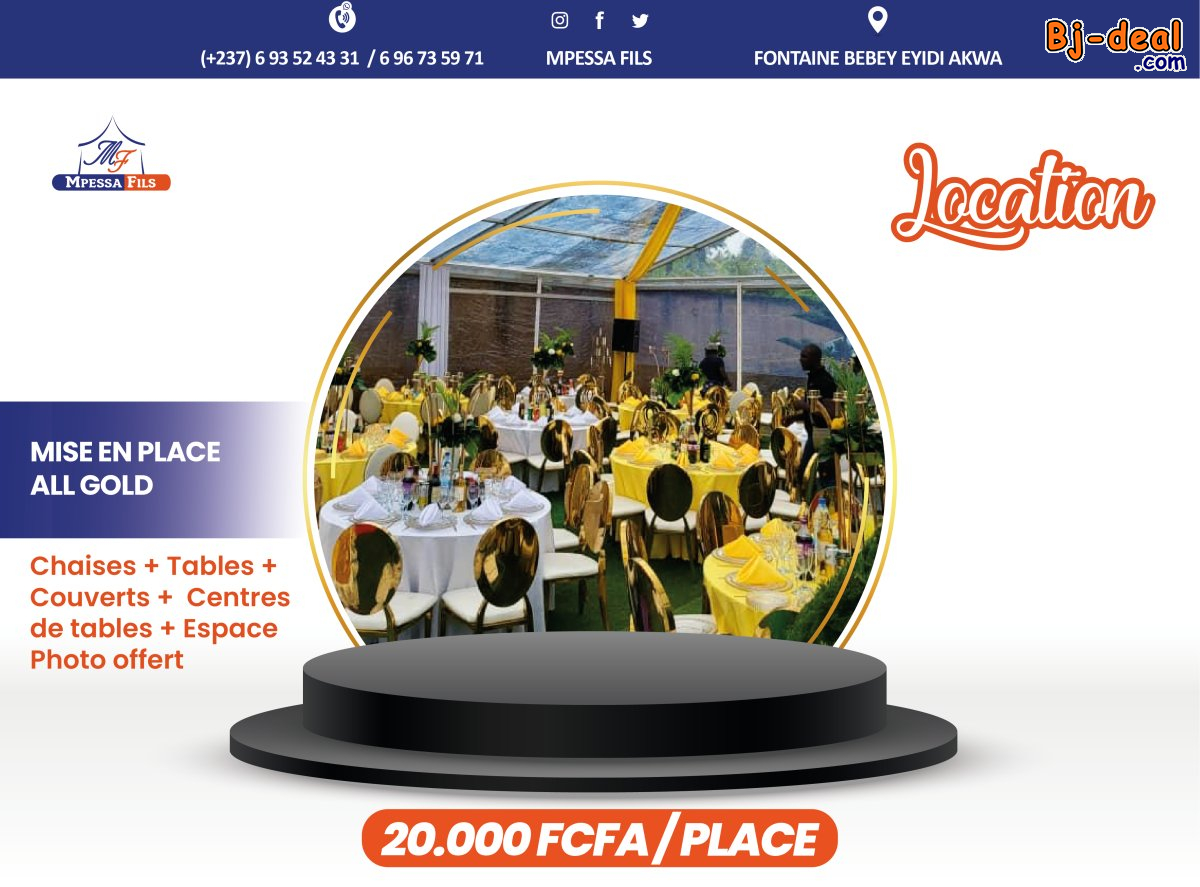 Main image of Mise en place all Gold pour tout type d&amp;#039;événement