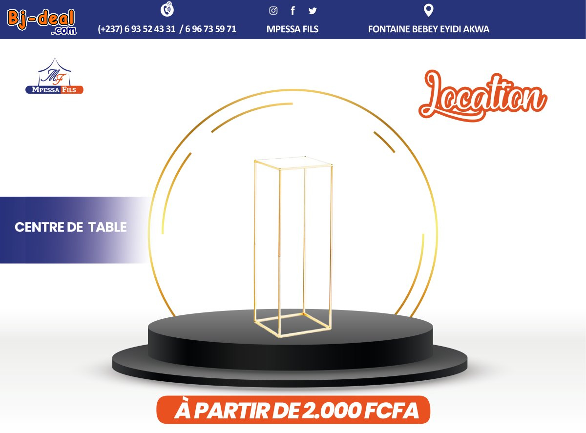 Main image of Location de centre de table doré