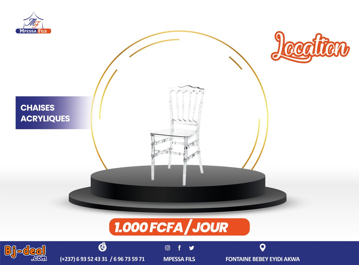 Main image of Location de chaises acryliques transparentes