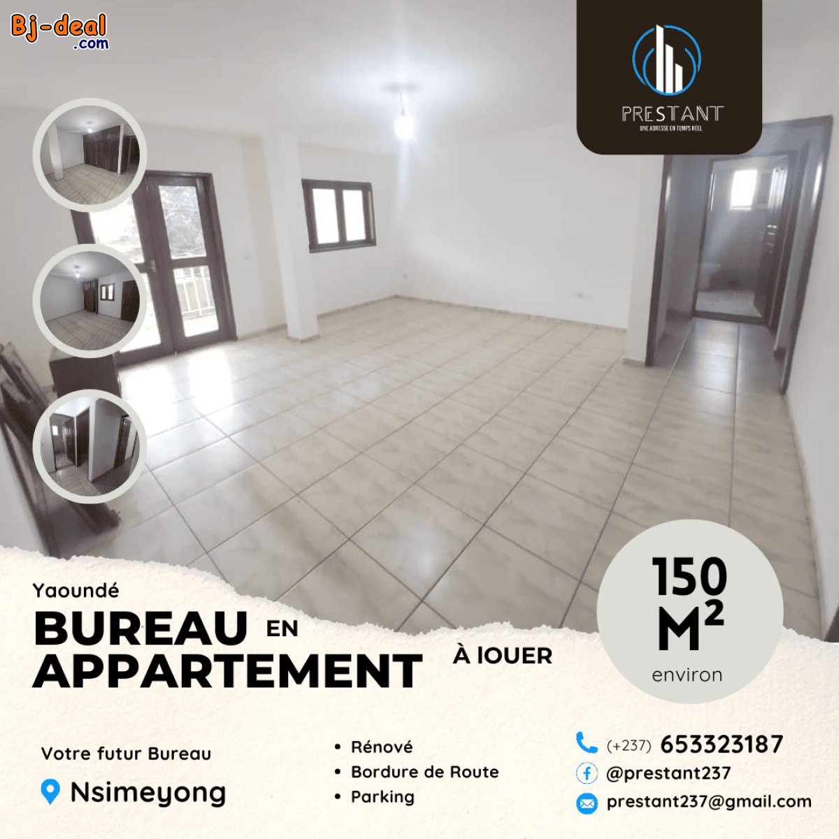 Image principale de Bureau Bon Standing en Appartement à louer à Nsimeyong