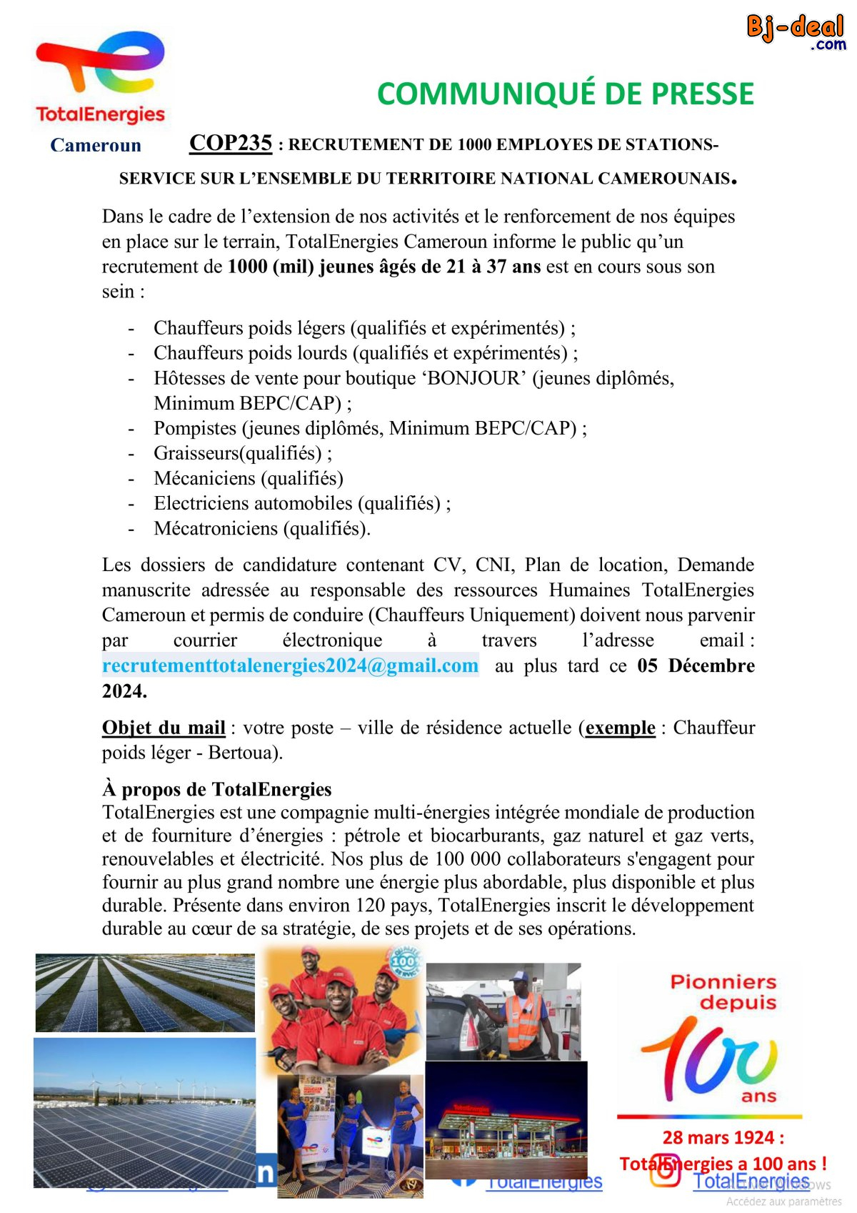 Image principale de 1000 employés de stations chez TotalEnergies