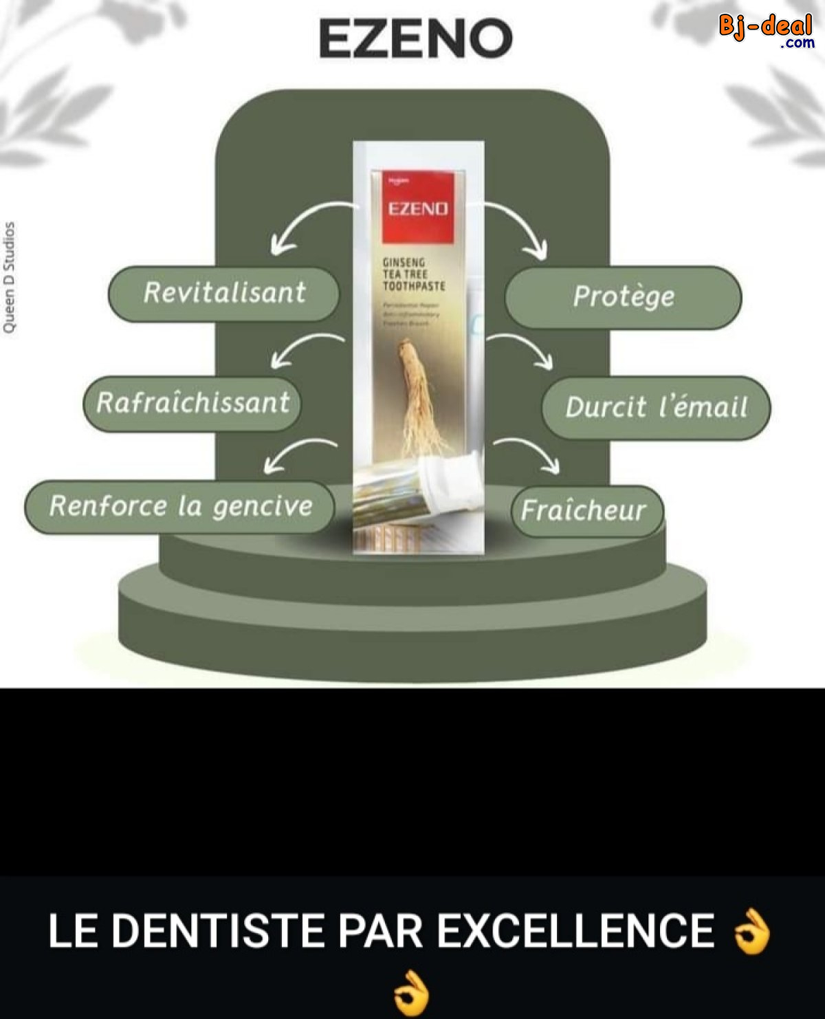 Image principale de DENTIFRICE EZENO AU GINSEN ET À L ARBRE DE THÉ