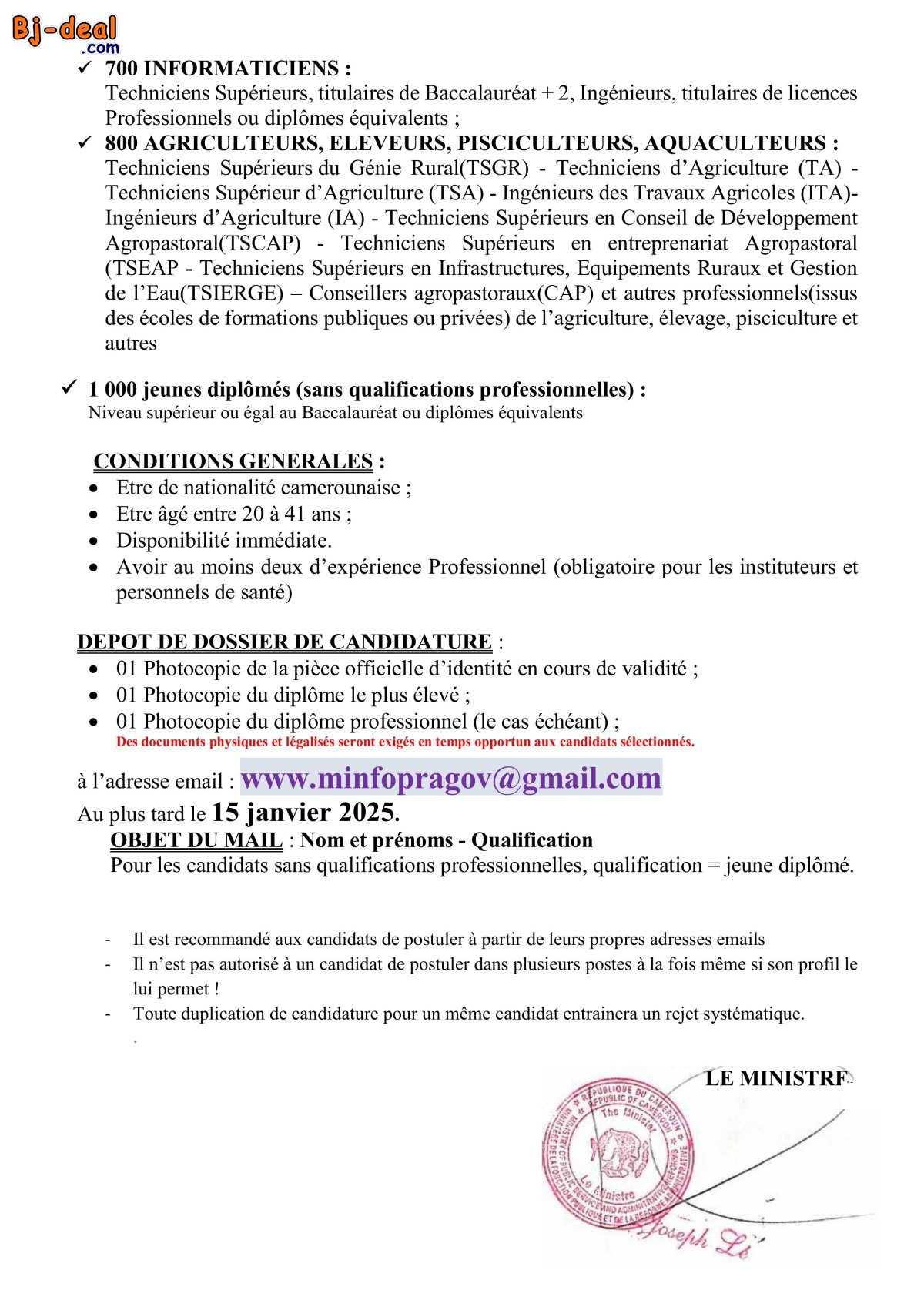 Main image of CONTRACTUALISATION SPECILE 6000 JEUNES A LA FONCTION PUBLIQUE