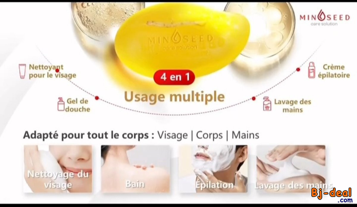Image principale de SAVON MINOSEED AU GINSENG ET  AUX PARTICULES DE FEUILLES D’OR LUXUEUSES....DOUALA