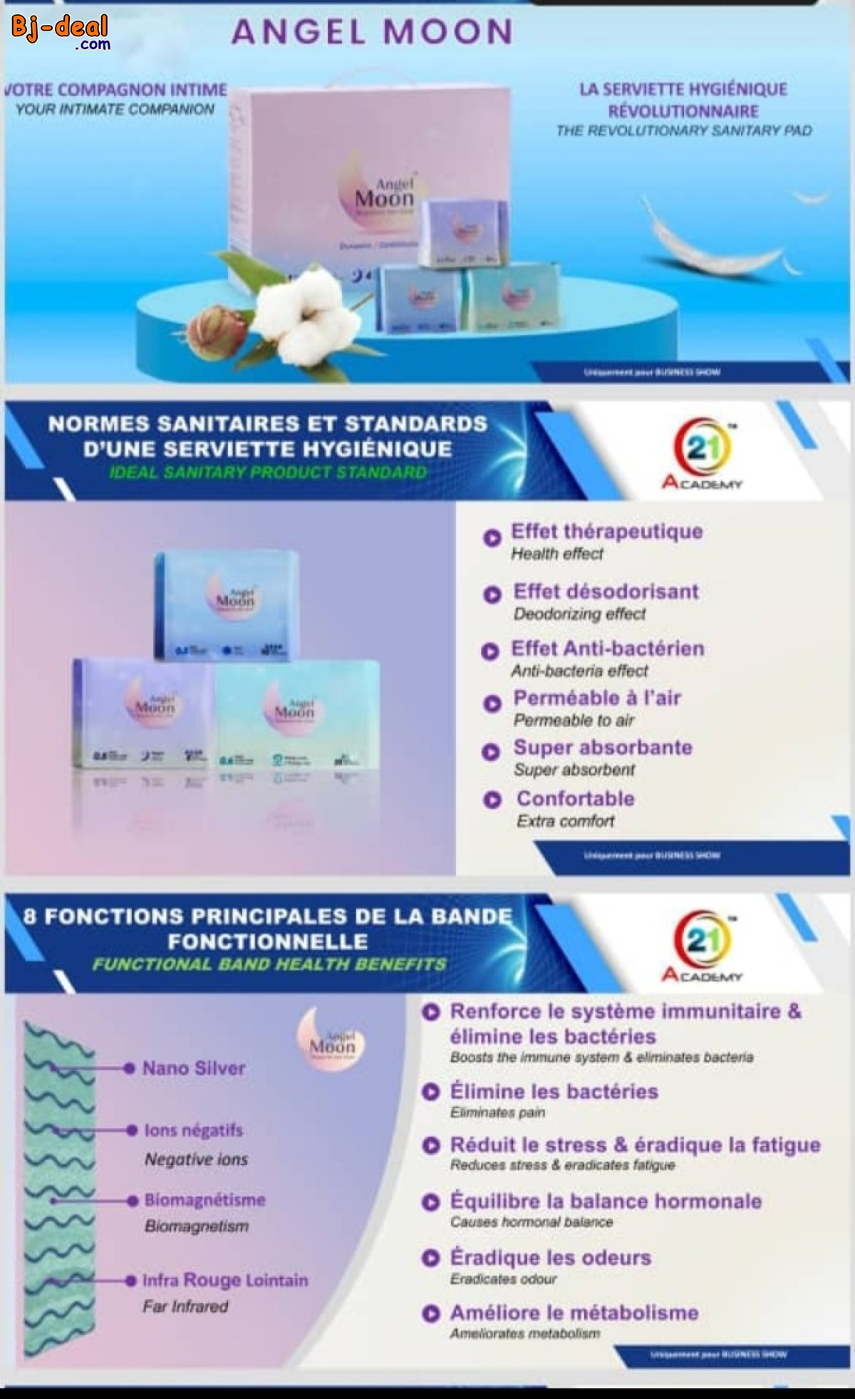 Main image of ANGEL MOON SERVIETTE HYGIÉNIQUE THÉRA PEUTIQUE