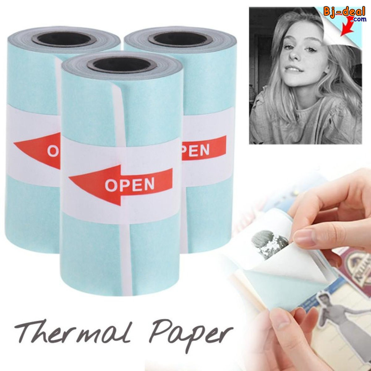 Main image of Papier thermique pour mini imprimante portable rechargeable