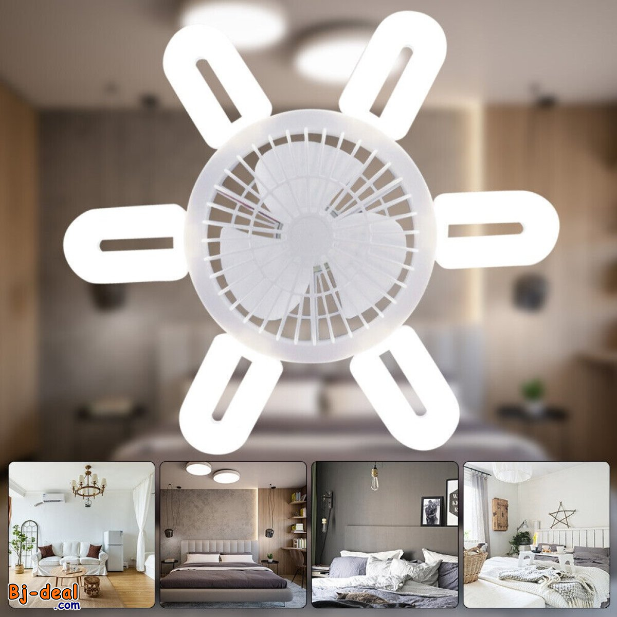 Main image of Ventilateur plafonnier avec lumière et télécommande pm