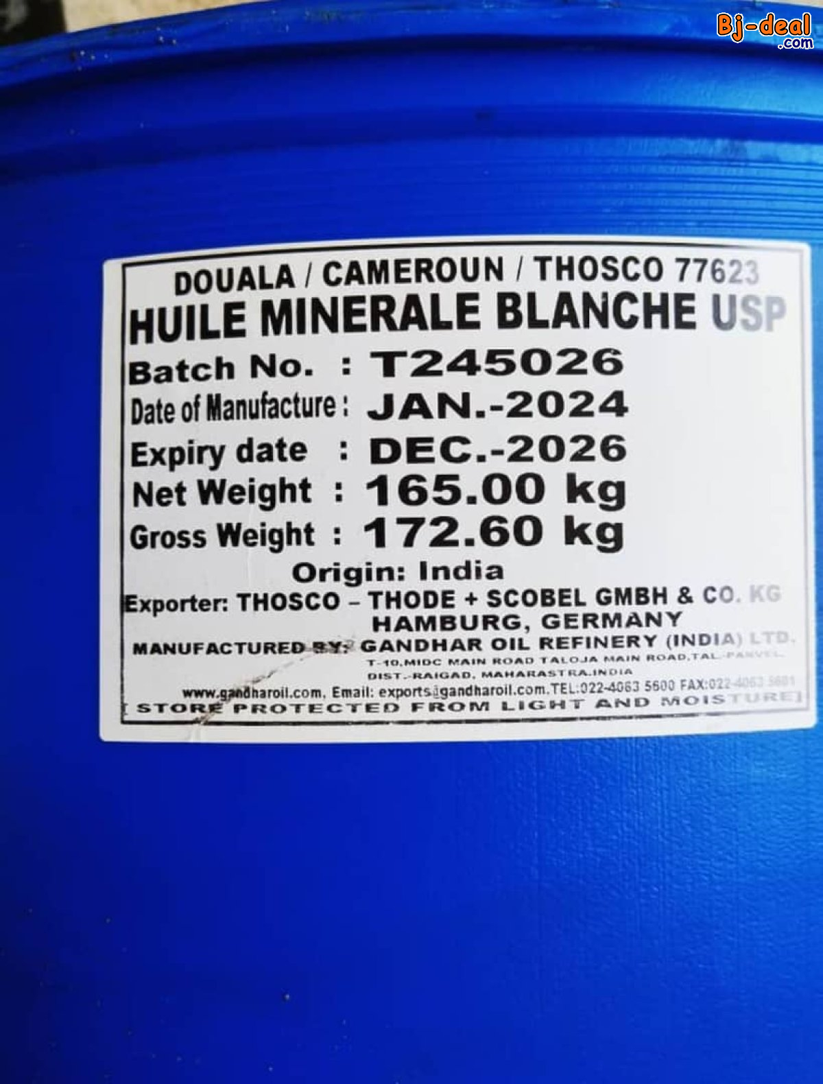 Main image of Huile Minérale Blanche disponible à Douala et expédition partout