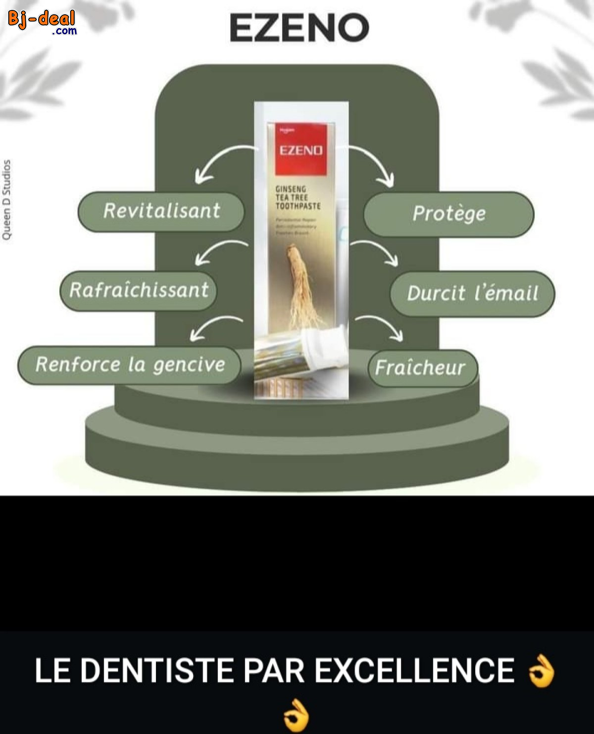 Image principale de DENTIFRICE EZENO AU GINSENG ET À L ARBRE DE THÉ..