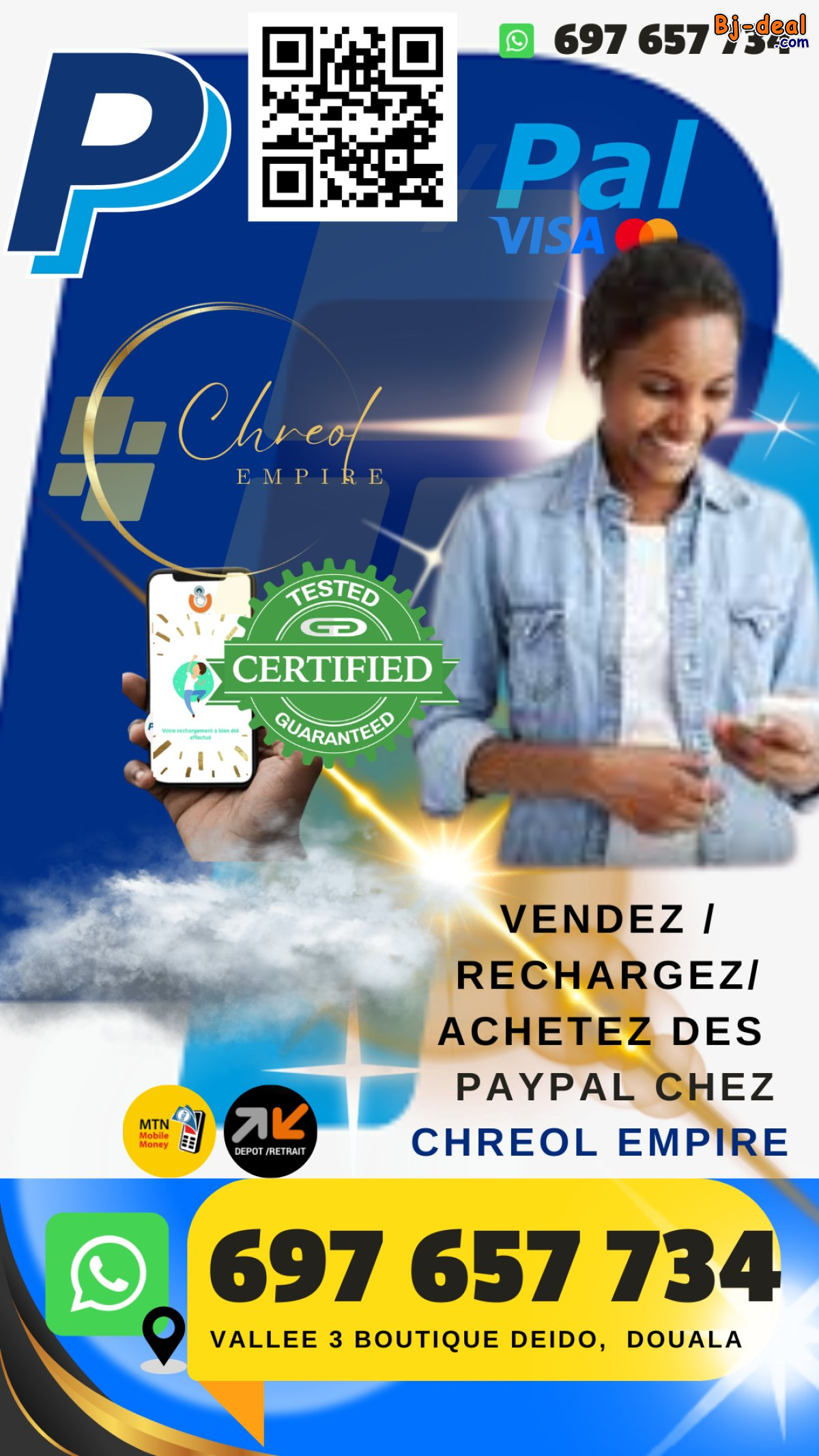Main image of Vente et achat Paypal EUR, disponible chez Chreol Empire Douala