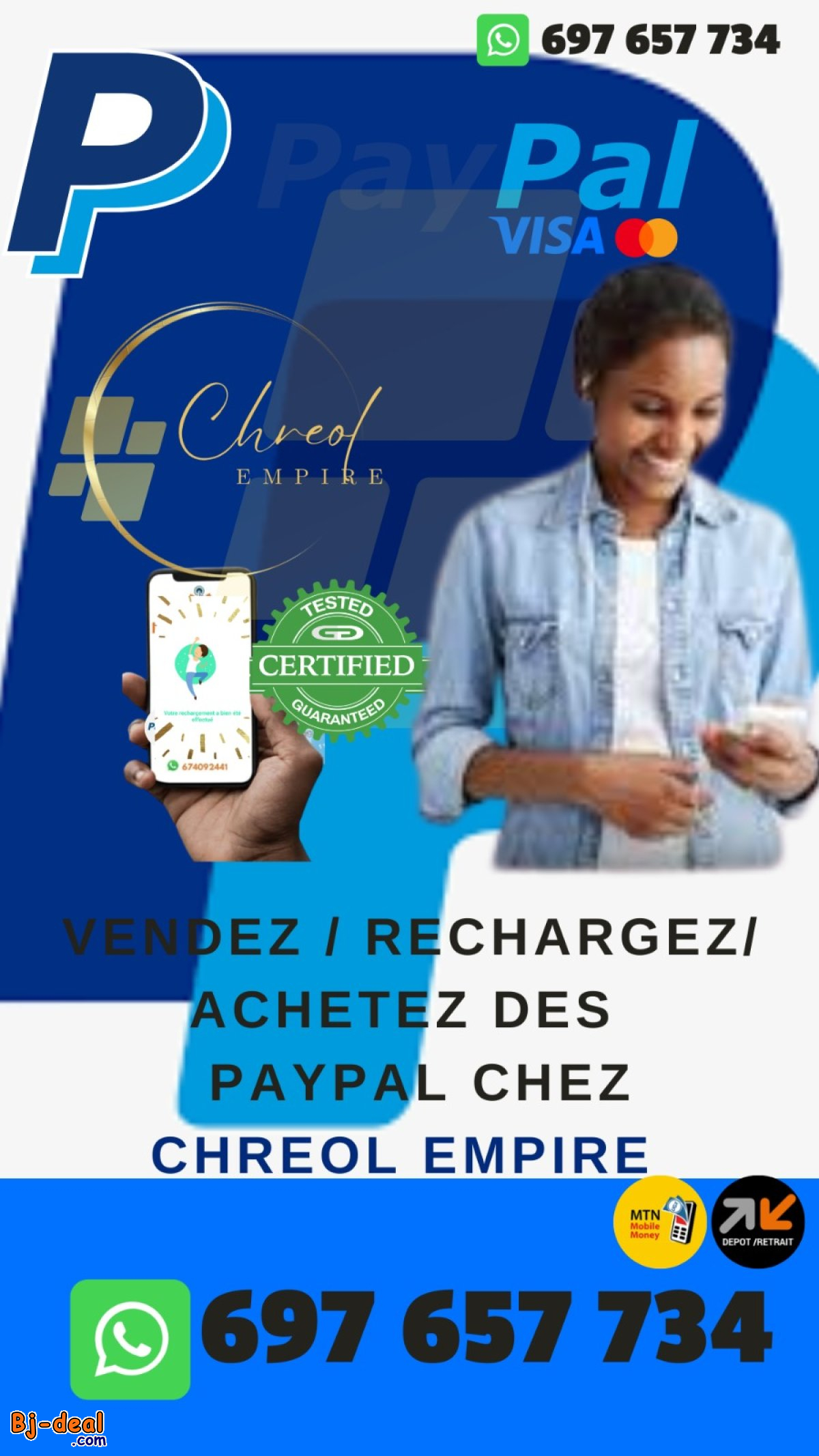 Main image of Achete tes paypals et Services digitaux chez Chreol Empire