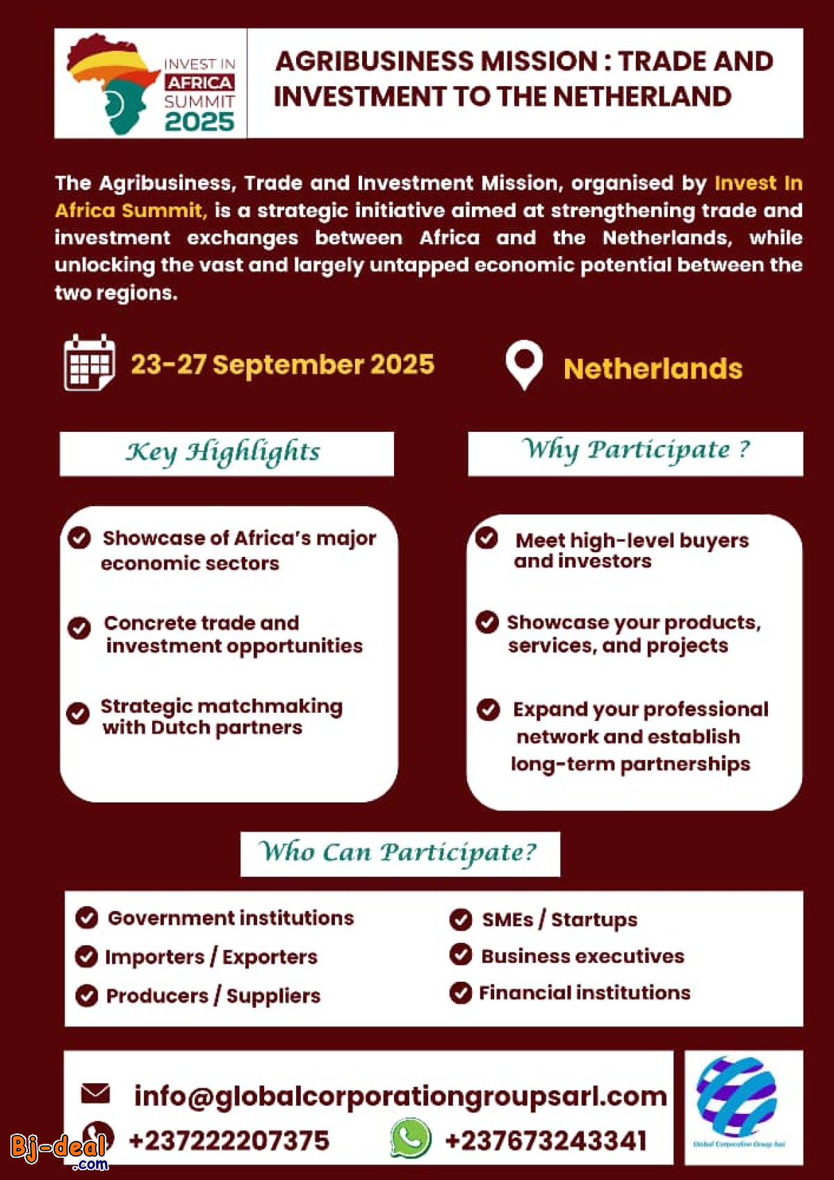 Image principale de HIGHLIGHTS OF THE AGRIBUSINESS MISSION