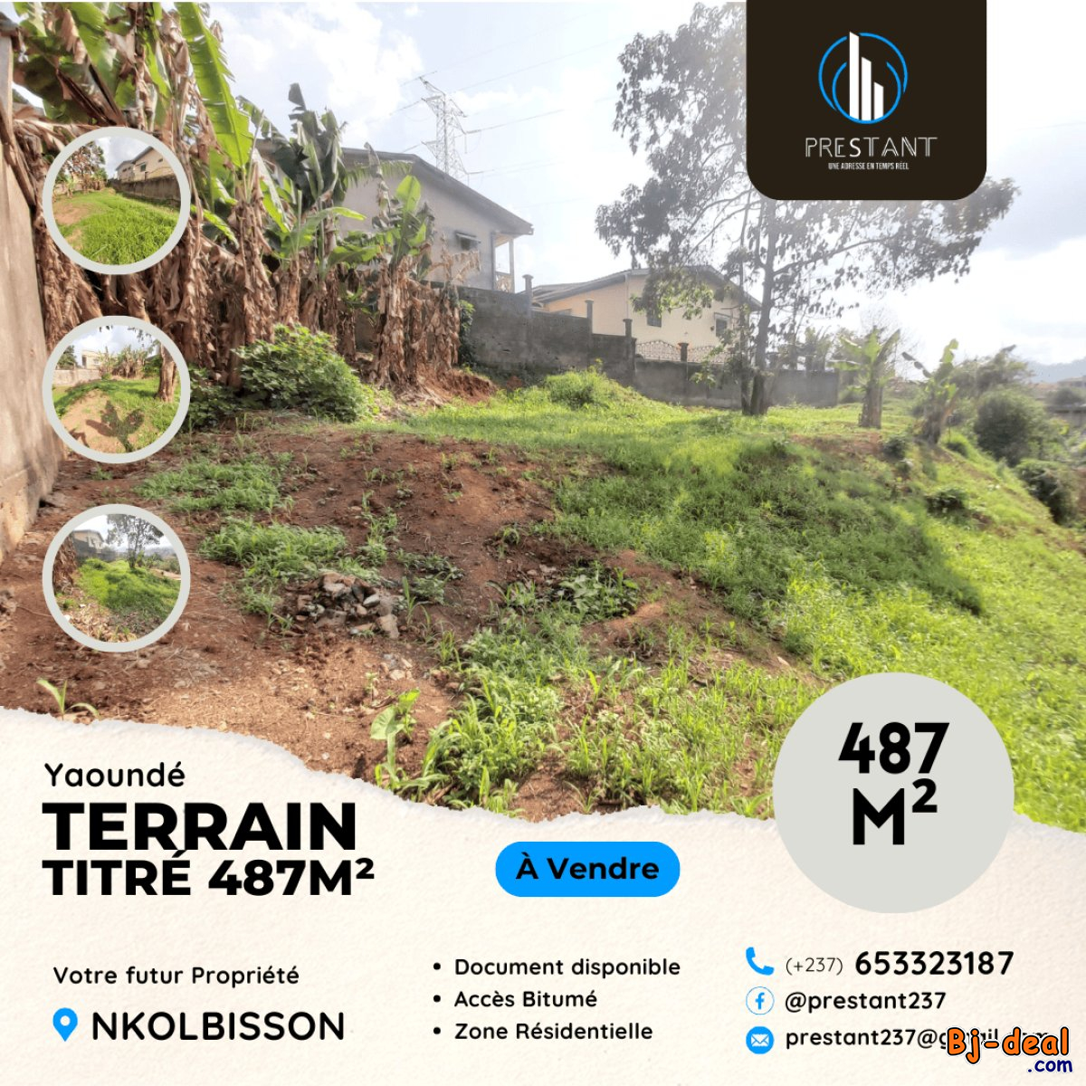 Main image of Terrain Titré de 487m² à vendre à Nkolbisson - Yaoundé