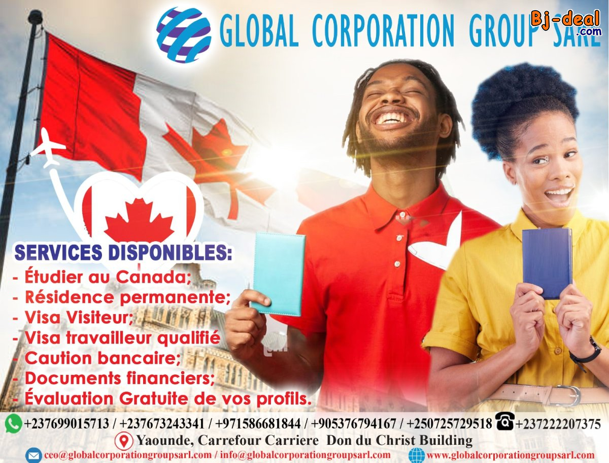 Image principale de IMMIGREZ ET ETUDIEZ AU CANADA  AVEC L AGENCE DE VOYAGE GLOBAL CORPORATION GROUP SARL