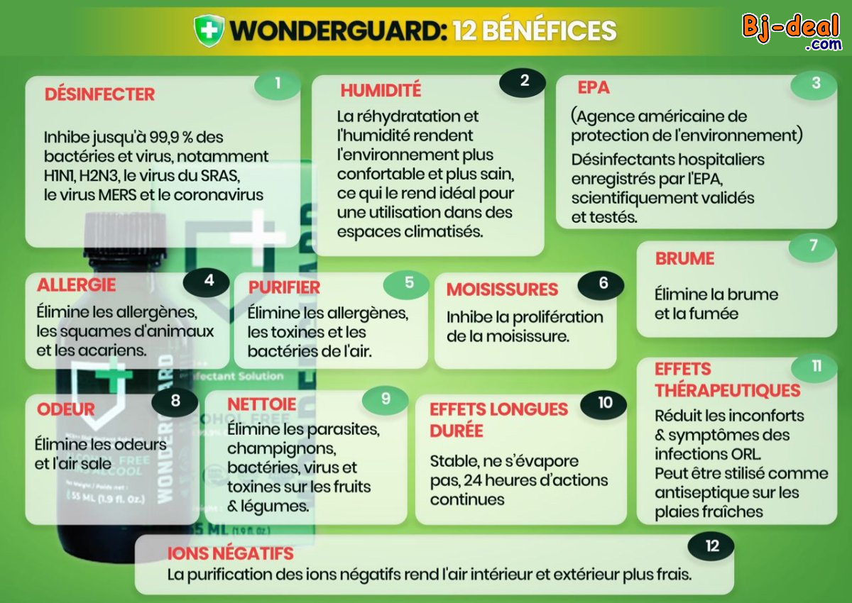 Image principale de WONDERGUARD  DÉSINFECTANT COMESTIBLE