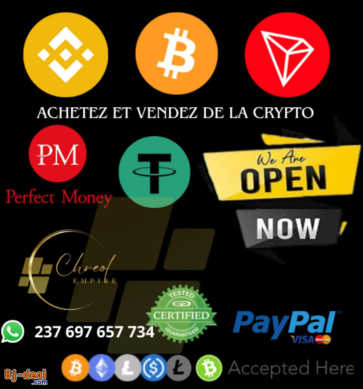 Image principale de PAYPAL et Tout Services digitaux chez Chreol Empire
