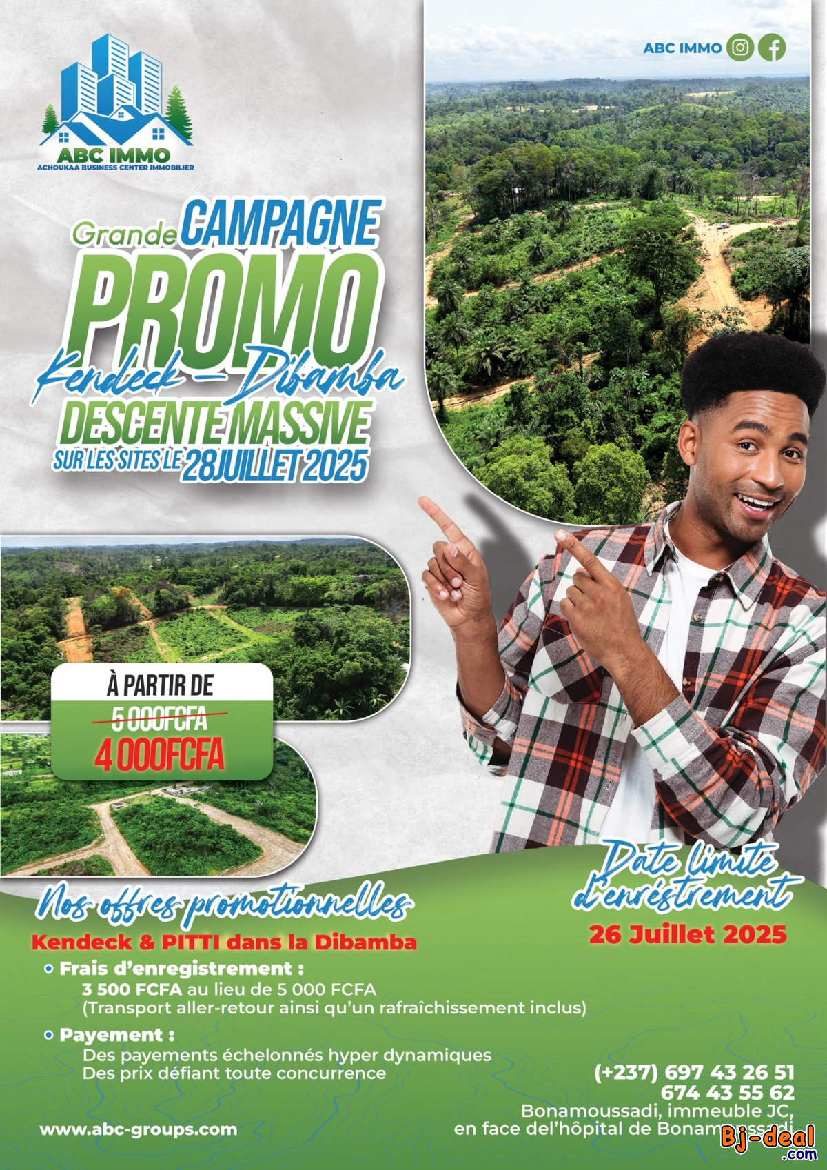 Main image of GRANDE PROMOTION ( SAISON PLUVIEUSE ) SUR LE PRIX DE TERRAINS A LA DIBAMBA