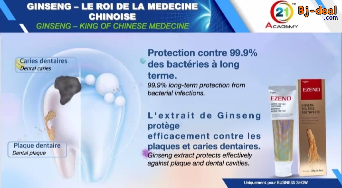 Image principale de DENTIFRICE EZENO AU GINSENG ET À L ARBRE DE THÉ..