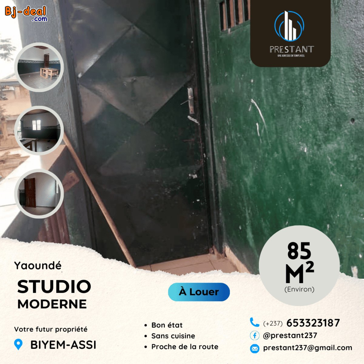 Image principale de Studio Moderne à louer à Biyem-Assi en Route